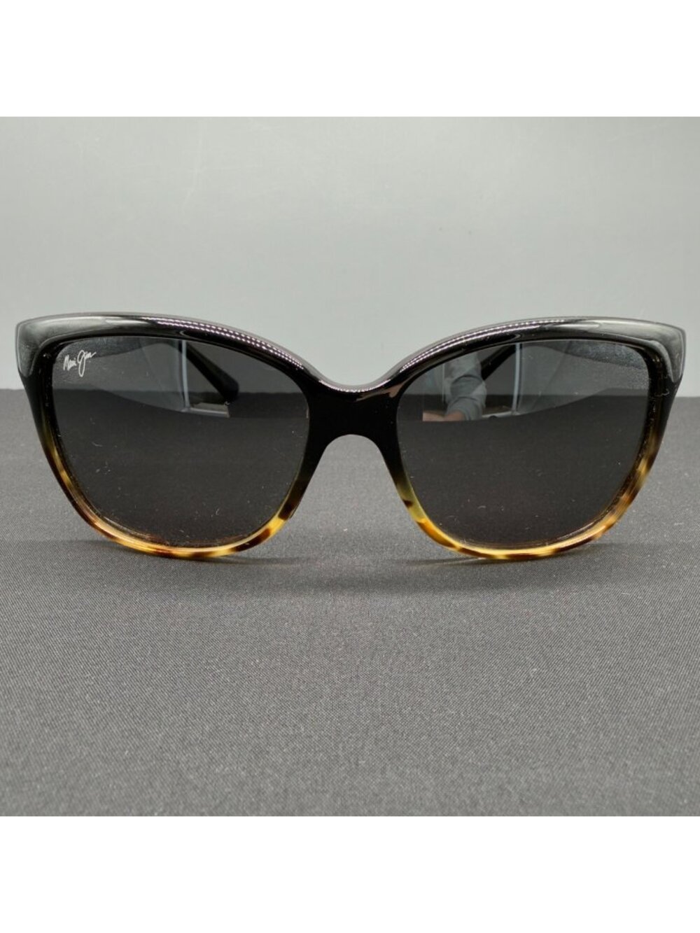 Maui Jim Starfish MJ 744-02T Sunglasses Black Tortoise Grey Lens 56-16-140 READ